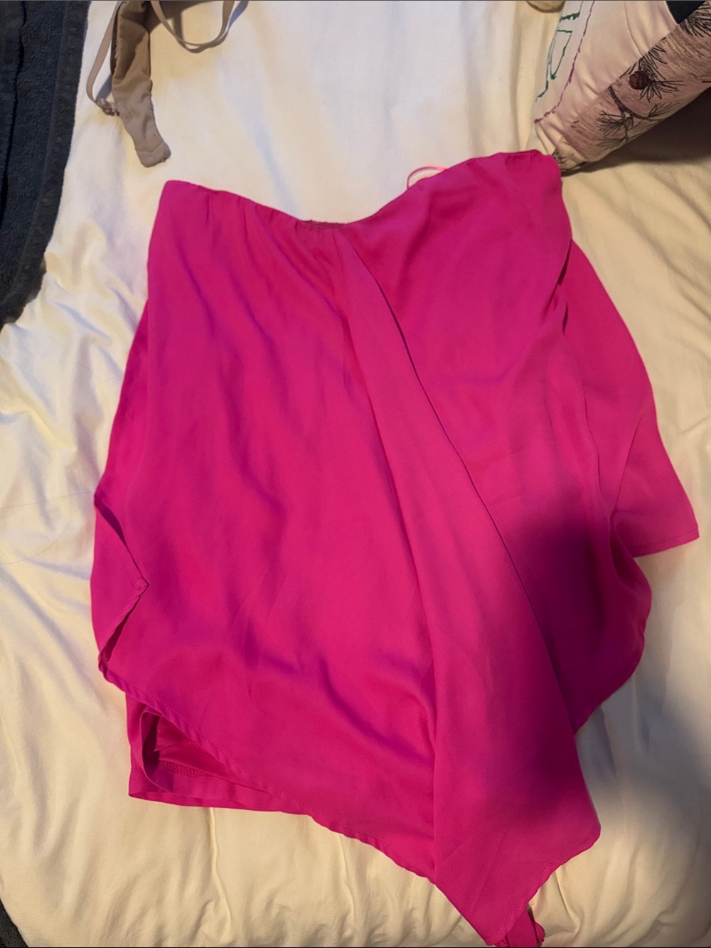 superdown Hot Pink One-Shoulder Top